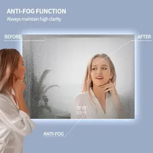 Defogger Smart Touch Switch Backlit Salon Hairdressing Hotel Bathroom Large LED Wall Mirror Customized