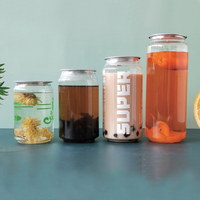 Bocaux PET Transparent 330ml 375ml 500ml pour Jus avec Couvercle Facile à Ouvrir, Canette en Plastique pour Boissons – Fournisseurs Fiables
