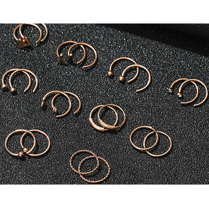 จิวเวอรี่จิวเจาะจมูกทำจากสเตนเลสสตีล20ก. ห่วงจมูกไม่ก่อให้เกิดอาการแพ้ห่วงซิงห่วงเจาะจมูกกระดูกอ่อน - Product Image 2