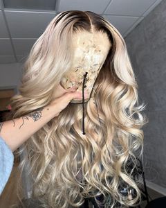 <span class=keywords><strong>Parrucca</strong></span> <span class=keywords><strong>Biondo</strong></span> <span class=keywords><strong>Platino</strong></span> con Frontale in Pizzo, Capelli Umani Vergini Pre-Pizzicati, Senza Colla, Onda Morbida per Donna - Product Image 2