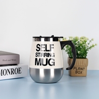 Nouveauté 2026 : Tasses mélangeuses auto-agitantes en acier inoxydable 400 ml, personnalisables, disponibles en plusieurs couleurs pour le bureau et la maison