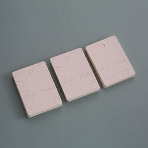 Set di <span class=keywords><strong>gioielli</strong></span> con Logo personalizzato in tre pezzi collana anello in colore rosa carino con borsa e carta di imballaggio - Product Image 1