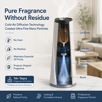 Diffuseur d'arômes intelligent portable, diffuseur d'huiles essentielles rechargeable, commande Bluetooth, atomiseur à air froid, minuterie 24H pour la maison et le bureau