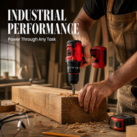 Perceuse à batterie au lithium 13 mm avec mandrin sans clé, perceuse électrique portable sans balais pour le perçage du bois et de l'acier