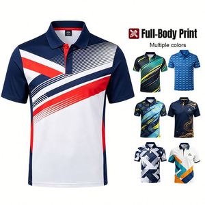 Men's Custom DTG Logo Casual Golf Polyester for <b>Polo</b> Shirts Breathable Short Sleeves with Pattern Plus Size Promotional Shirt - Product Image 1