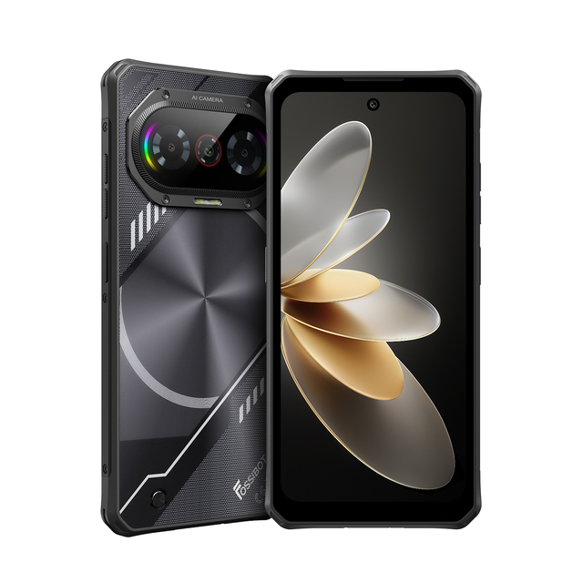 Fossibot F114 Small Slim Rugged Phone 4+128GB 50MP AI Macro Camera Cheap 6.67'' Big Screen Android 15 Phone with Breathing Light
