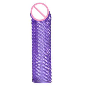 Giocattoli del sesso Dildo in lattice pene manica flessibile uomo uso personale gomma preservativi personali Extender - Product Image 3