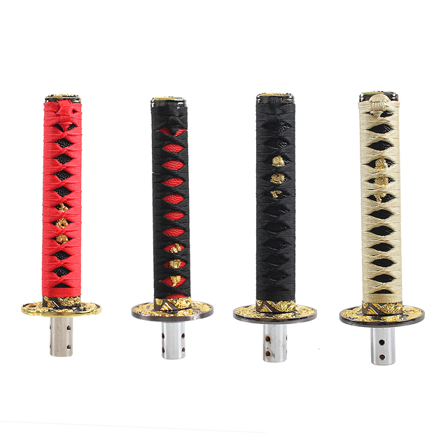 20cm Universal Katana Samurai Sword Gear Shift Knob Warrior Series Manual Stick Shift Knob with 4 Ad