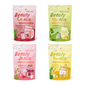 Sachet Minuman Kolagen Susu Kecantikan Bubuk Glutathione Asam Hialuronat Pemutih Melembapkan Susu Kecantikan Bubuk Rasa Melon - Product Image 2
