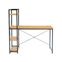 Assurance qualité en bois haut en acier Tube jambe Table métal et bois travail à domicile ordinateur bureau avec étagère de rangement