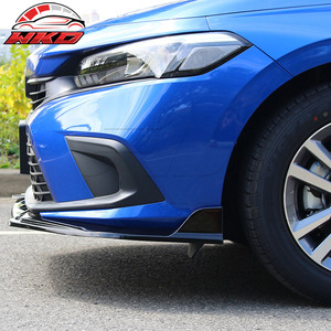 เหมาะสำหรับ Honda Civic รุ่นที่ 11 ปี 2022-2024  ลิ้นกันชนหน้า สีดำเงา - Product Image 5