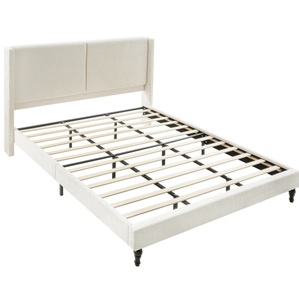 <span class=keywords><strong>Lit</strong></span> rembourré moderne <span class=keywords><strong>de</strong></span> taille King réglable avec tête <span class=keywords><strong>de</strong></span> <span class=keywords><strong>lit</strong></span> tuftée à boutons froncés écologique sans sommier <span class=keywords><strong>de</strong></span> couleur blanche - Product Image 6