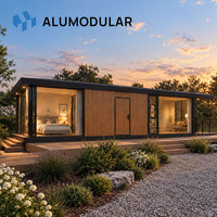 Maison modulaire en aluminium entièrement meublée, solution clé en main prête à l'emploi, plus de 250 brevets, projets mondiaux