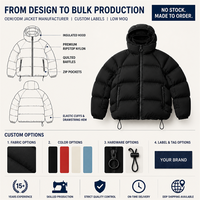 Veste matelassée surdimensionnée pour homme, coupe courte, chaude, épaisse, en duvet, avec capuche, coupe-vent, parka isolée, veste matelassée