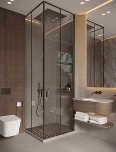 Mueble de Baño Individual Minimalista Italiano de Alta Gama con Diseño Personalizado, Acabado Mate y Espejo Grande - Product Image 4