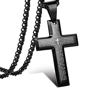 2024 articles religieux catholiques personnalisés collier de croix de la Sainte <span class=keywords><strong>Bible</strong></span> <span class=keywords><strong>pour</strong></span> hommes - Product Image 1
