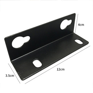 Soporte de Esquina en Forma de L de 12x3.5x4cm, Acero al Carbono Negro, Soporte Duradero para Muebles y Gabinetes - Product Image 2