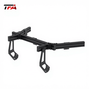 Professionelles Rennsimulator-Copilot-Cockpit mit Dreifach-Monitorständer, Robuste Aluminiumkonstruktion, Kompatibel mit Großen Bildschirmen für - Product Image 2