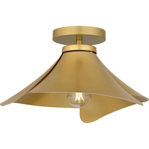 Lámpara de Techo Semi-Pendiente Clásica Moderna de Latón con Pantalla de Vidrio Esmerilado, Iluminación Elegante para Habitaciones de Hotel y Espacios de Relajación - Product Image 3