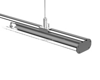 Luminaire LED linéaire rectangulaire moderne, 3 fils, joint sans soudure, boîtier en aluminium, culot E26, système de guidage connectable