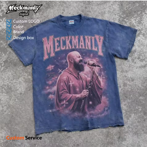 Meckmanly Men's <b>Gothic</b> T-<b>Shirt</b> Short Sleeve O-Neck Cotton Jersey Printed Front Logo Regular Fit Custom Design - Product Image 2