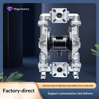 Pompe à diaphragme pneumatique en acier inoxydable de 2 pouces, à air comprimé, pour le traitement des eaux usées et de l'eau potable, bille HY pour l'usinage