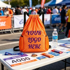 Sac de sport en polyester personnalisé pour football et basketball, grande capacité, haute qualité, promotionnel, avec cordon de serrage réglable pour activités de plein air - Product Image 3