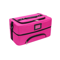 Grand organisateur de maquillage boîte de maquillage 4 niveaux étui cosmétique souple pour maquillage de voyage Nail Art, extension de cils, sac de rangement pour tatouage
