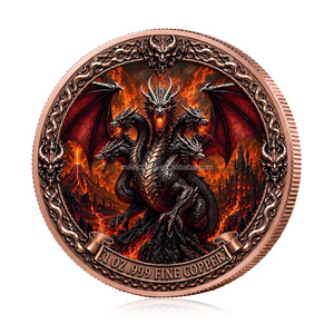 Kupfer-Fantasymünze <span class=keywords><strong>Magic</strong></span> Inferna 1 Unze Rund Gotisches Schloss Dunkler Drachen Themenmünze Antik-Finish Sammlerstück Geschenk - Product Image 3