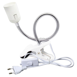 Linh Hoạt Nhôm Dây Cổ Clip Bóng Đèn Chủ E27 Cơ Sở Ánh Sáng Ổ Cắm Với On/Off Chuyển Cắm Có Thể Điều Chỉnh Ánh Sáng Đứng Kẹp Đèn - Product Image 5