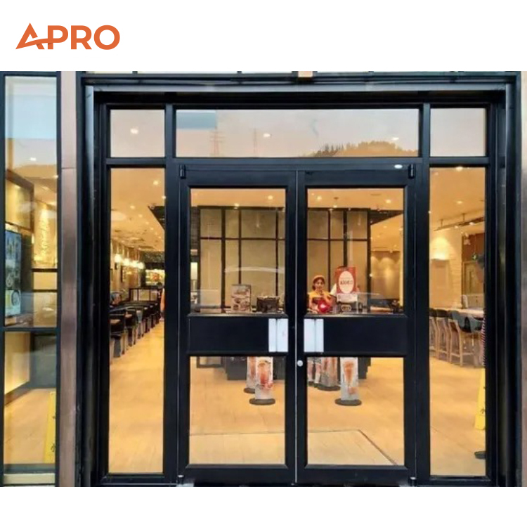 Full Height Frameless Glass Commercial Door