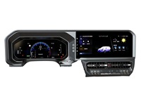 Cockpit numérique de style LC250 pour Prado LC150, écran double 12,3 pouces avec vue à 360° °    Kit de tableau de bord sans fil CarPlay et Android Auto