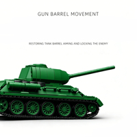 Tank Medium Soviet T34-85 Perang Dunia II Model DIY Blok Bangunan ABS Mainan Edukasi Militer Unisex untuk Usia 14+