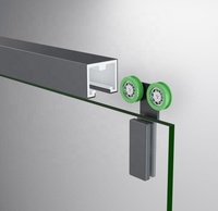 Vente directe d'usine, porte de douche en verre trempé coulissante double sur mesure