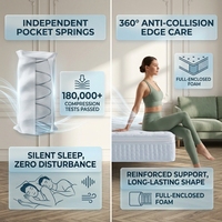 Matelas de luxe pour hôtel, mousse à mémoire de forme multicouche, confort moelleux, housse tricotée, matelas en gros OEM ODM pour hôtel 5 étoiles