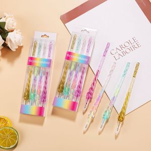 Glanzende, schitterende 0,5 mm AS regenboog kristalgelpennenset voor creatieve school- en studentencadeaus, geen minimale afnamehoeveelheid. - Product Image 2