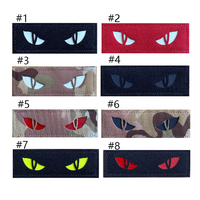 Cat Eye IR Badge Entusiasta al aire libre Personalidad Moral Gancho y bucle Parches de ojo de gato