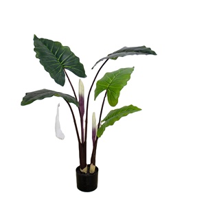 <span class=keywords><strong>Planta</strong></span> Artificial de Taro en Maceta de PVC Color Arcoíris Wangzu, 130/145/160/180/200/230cm, Decoración para Interiores y Exteriores - Product Image 1