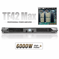Amplificateur de puissance numérique professionnel 2 canaux 4200W 6000W pour DJ, 8 ohms, haute puissance, audio haute résolution en métal pour caissons de basses et enceintes