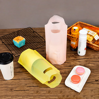 Sacs d'emballage en plastique à emporter avec logo personnalisé, thé au lait, café, sac de boisson à emporter transparent avec logo