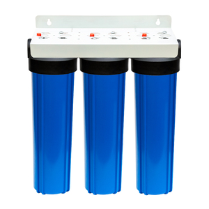 Vente en gros de 20 pouces Big Blue Système de filtration d'eau pour toute la maison Boîtier de cartouches de filtre à eau Jumbo 20 multi 3 étapes