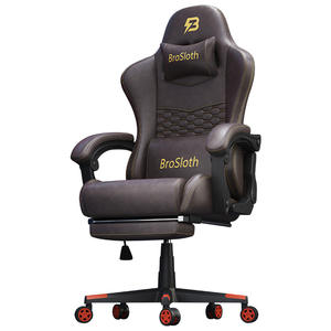 Silla de Juego para Computadora de Cuero, Ergonómica, Reclinable, con Masaje Eléctrico, Reposabrazos 4D, para Uso en Casa o Cibercafé - Product Image 1