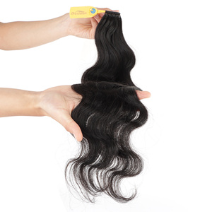 흑인 여성을위한 광대 한 깃털 크로 셰 뜨개질 헤어 사전 루프 크로 셰 뜨개질 인모 사전 분리 된 매듭없는 크로 셰 뜨개질 헤어 바디 웨이브 - Product Image 3