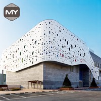 MEIYU - Revestimiento de Fachada de Aleación de Aluminio Perforado Personalizado, Moderno, para Exteriores, Panel Decorativo, Revestimiento para Paredes Exteriores de Edificios Comerciales