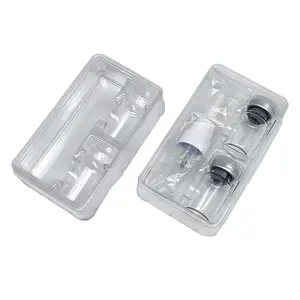 Custom Vacuum Formed Plastic Tray Medicine Bottle Blister Packaging 2ml 3ml 10ml plastic vial tray