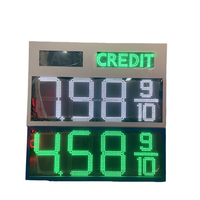 Panneau d'affichage des prix de la station-service à LED double face 12 pouces CASH avec CREDIT, affichage numérique des prix de la station-service à LED