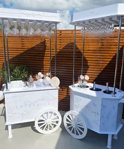 China Wholesale Cheap PVC Champagne Cart Display For Wedding Decorations