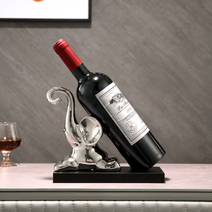 Estante de vino de elefante de lujo con luz moderna, adorno de resina para el hogar, Enfriador de vino, aparador, soporte para botella de vino, decoración - Product Image 3