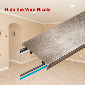 Stile moderno <span class=keywords><strong>nero</strong></span> bianco grigio alluminio LED luce battiscopa decorativo con rivestimento in polvere per l'applicazione della <span class=keywords><strong>cucina</strong></span> - Product Image 3