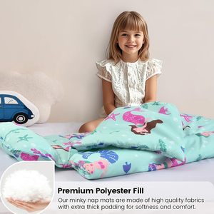 Ensemble de tapis de sieste pour tout-petits avec oreiller amovible, gigoteuses ultra douces pour garçons et filles, sacs de couchage neutres pour enfants avec design enroulable - Product Image 6